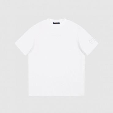 루이비통 남성 화이트 반팔티 - Louis vuitton Mens White Tshirts 