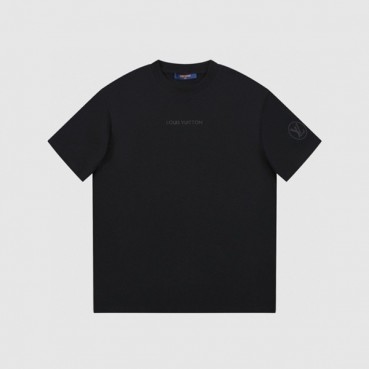 루이비통 남성 블랙 반팔티 - Louis vuitton Mens Black Tshirts 