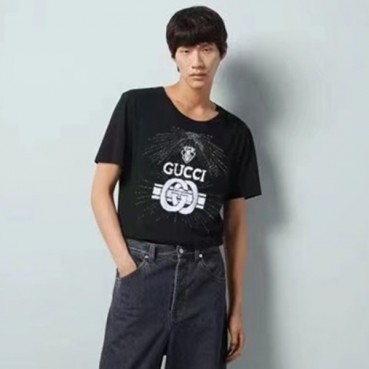 구찌 남성 블랙 티셔츠 - Gucci Mens Black Tshirts 