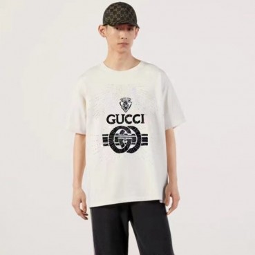 구찌 남성 화이트 티셔츠 - Gucci Mens White Tshirts 