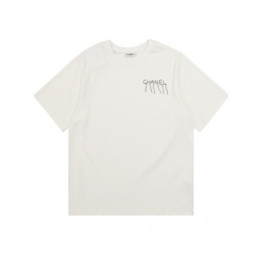 샤넬 남/녀 화이트 반팔티 - Chanel Unisex White Tshirts 