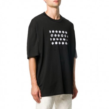 메종 마르지엘라 남/녀 블랙 반팔 티셔츠 - Maison Margiela Unisex Black Tshirts 