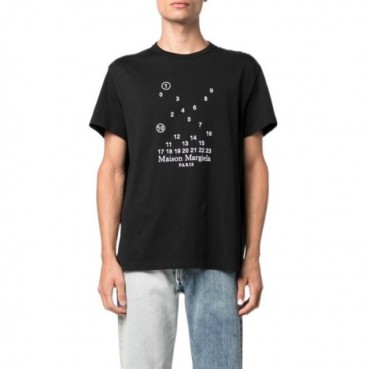 메종 마르지엘라 남/녀 블랙 반팔 티셔츠 - Maison Margiela Unisex Black Tshirts 