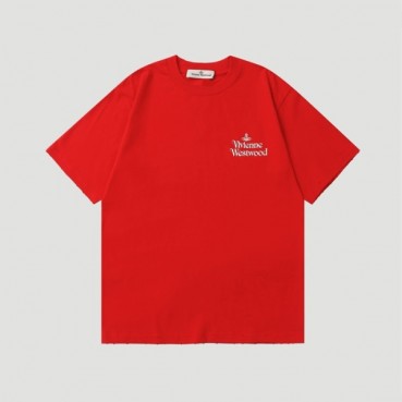 비비안웨스트우드 남/녀 레드 반팔 티셔츠 - Vivienne Westwood Unisex Red Tshirts 