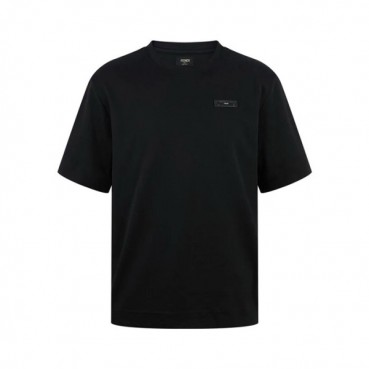 펜디 남성 블랙 반팔 티셔츠 - Fendi Mens Black Tshirts 