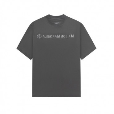 메종 마르지엘라 남/녀 그레이 반팔 티셔츠 - Maison Margiela Unisex Gray Tshirts 