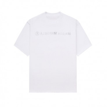 메종 마르지엘라 남/녀 화이트 반팔 티셔츠 - Maison Margiela Unisex White Tshirts 