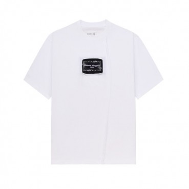 메종 마르지엘라 남/녀 화이트 반팔 티셔츠 - Maison Margiela Unisex White Tshirts 
