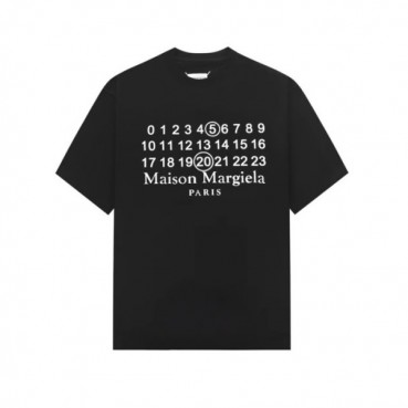 메종 마르지엘라 남/녀 블랙  반팔 티셔츠 - Maison Margiela Unisex Black Tshirts 