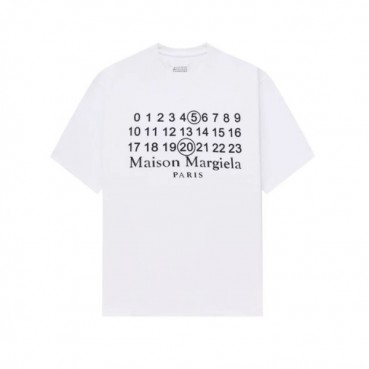 메종마르지엘라 남/녀 화이트 반팔 티셔츠 - Maison Margiela Unisex White Tshirts 