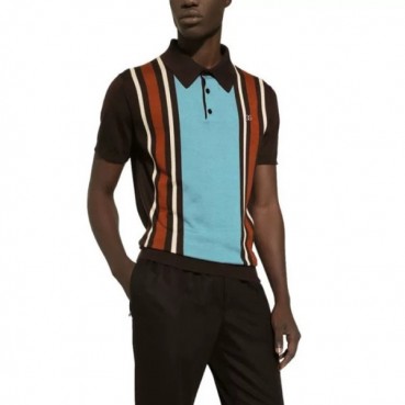 돌체앤가바나 남성 브라운 폴로 반팔티 - Dolce&Gabbana Mens Brown Tshirts 