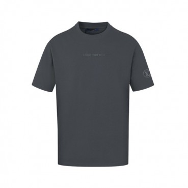 루이비통 남성 그레이 반팔 티셔츠 - Louis vuitton Mens Gray Tshirts 
