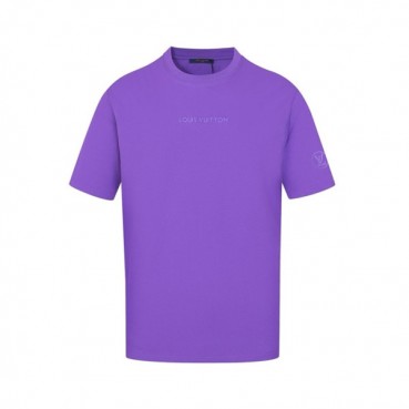 루이비통 남성 퍼플 반팔 티셔츠 - Louis vuitton Mens Purple Tshirts 