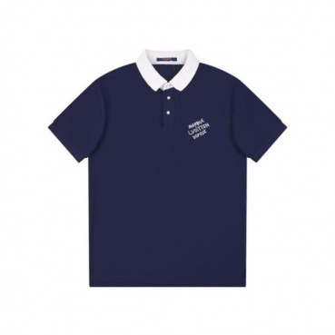 루이비통 남성 네이비 반팔 티셔츠 - Louis vuitton Mens Navy Tshirts 