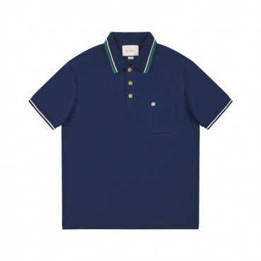 구찌 남성 네이비 폴로 반팔티 - Gucci Mens Navy Polo Tshirts 