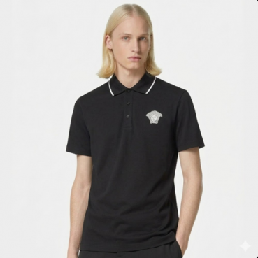 베르사체 남성 블랙 폴로 티셔츠 - Versace Mens Black Tshirts 