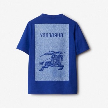 버버리 남성 블루 반팔 티셔츠 - Burberry Mens Blue Tshirts 