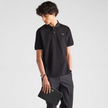 프라다 남성 블랙 반팔 폴로 티셔츠 - Prada Mens Black Tshirts 
