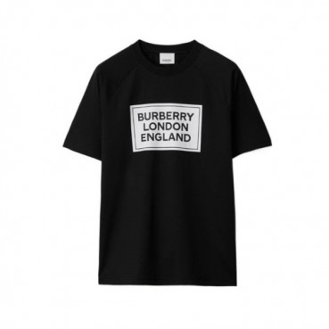 버버리 남/녀 블랙 반팔 티셔츠 - Burberry Unisex Black Tshirts 