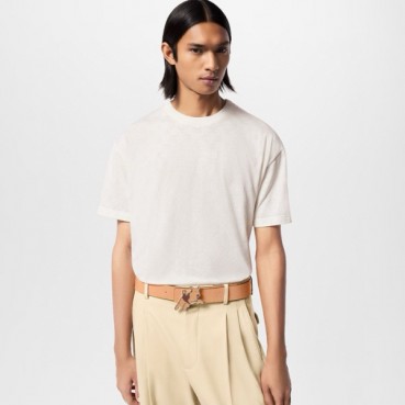 루이비통 남성 화이트 반팔티 - Louis vuitton Mens White Tshirts 