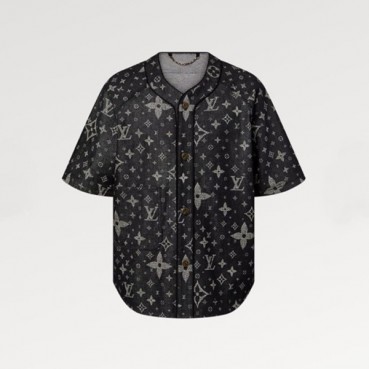 루이비통 남성 블랙 반팔 티셔츠 - Louis vuitton Mens Black Tshirts 