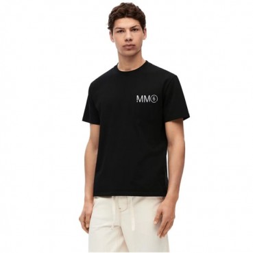 메종 마르지엘라 남/녀 블랙 반팔 티셔츠 - Maison Margiela Unisex Black Tshirts 