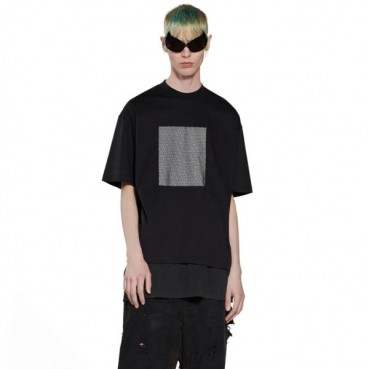 발렌시아가 남성 블랙 반팔 티셔츠 - Balenciaga Mens Black Tshirts 