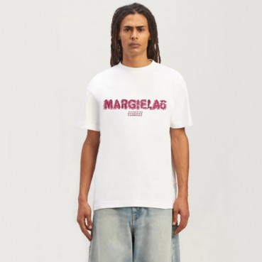 메종 마르지엘라 남/녀 화이트 반팔 티셔츠 - Maison Margiela Unisex Tshirts 
