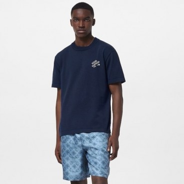 루이비통 남성 네이비 티셔츠 - Louis vuitton Mens Navy Tshirts 