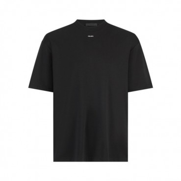 프라다 남성 블랙 반팔 티셔츠 - Prada Mens Black Tshirts 