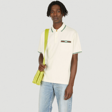 구찌 남성 화이트 폴로 반팔티 - Gucci Mens White Polo Tshirts 