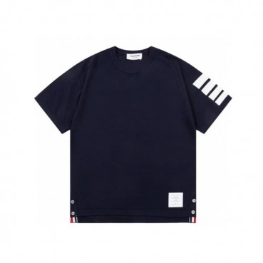 톰브라운 남성 네이비 반팔티 - Thom Browne Mens Navy Tshirts 