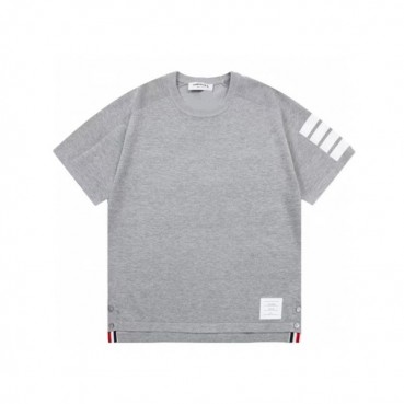 톰브라운 남성 그레이 반팔티 - Thom Browne Mens Gray Tshirts 