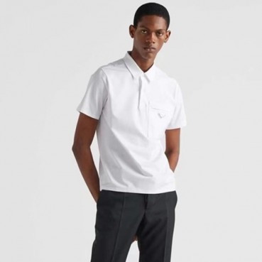프라다 남성 화이트 폴로 반팔티 - Prada Mens White Polo Tshirts 