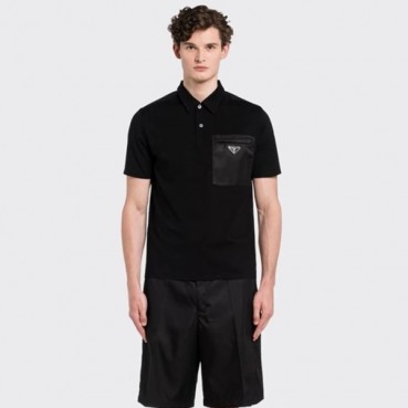 프라다 남성 블랙 폴로 반팔티 - Prada Mens Black Polo Tshirts 