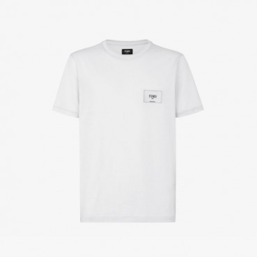 펜디 남성 화이트 티셔츠 - Fendi Mens White Tshirts 