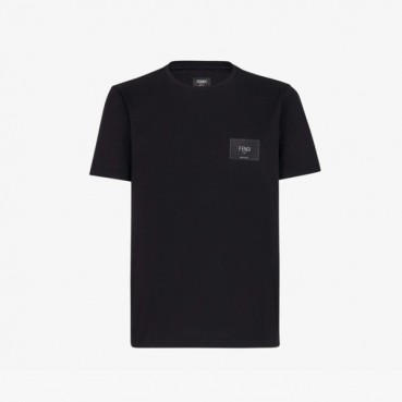펜디 남성 블랙 티셔츠 - Fendi Mens Black Tshirts 