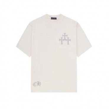 크롬하츠 남성 화이트 반팔티 - Chrom Hearts Mens White Tshirts 