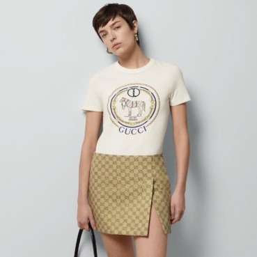 구찌 여성 아이보리 티셔츠 - Gucci Womens Ivory Tshirts 