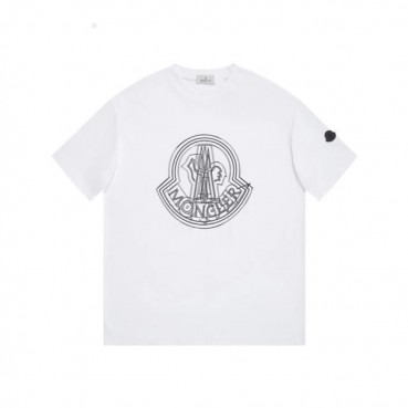 몽클레어 남성 화이트 티셔츠 - Moncler Mens White Tshirts 
