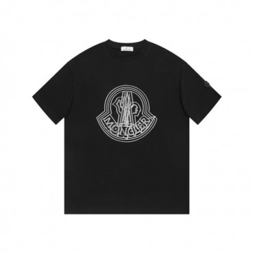 몽클레어 남성 블랙 티셔츠 - Moncler Mens Black Tshirts 
