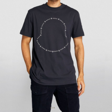 몽클레어 남성 블랙 티셔츠 - Moncler Mens Black Tshirts 