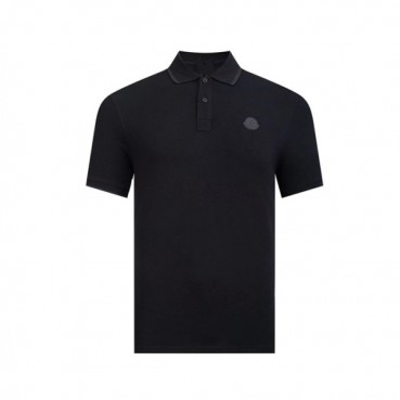 몽클레어 남성 블랙 폴로 반팔티 - Moncler Mens Black Tshirts 