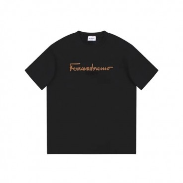 페라가모 남성 블랙 반팔티 - Ferragamo Mens Black Tshirts 