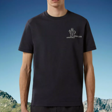 몽클레어 남성 블랙 티셔츠 - Moncler Mens Black Tshirts 