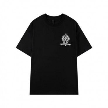 크롬하츠 남성 블랙 반팔티 - Chrom Hearts Mens Black Tshirts 