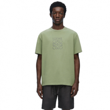 로에베 남성 그린 반팔티 - Loewe Mens Green Tshirts 