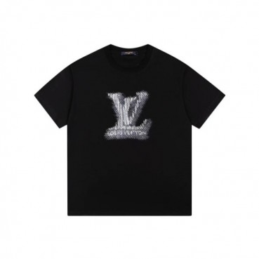 루이비통 남성 블랙 티셔츠 - Louis vuitton Mens Black Tshirts 