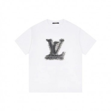 루이비통 남성 화이트 티셔츠 - Louis vuitton Mens White Tshirts 