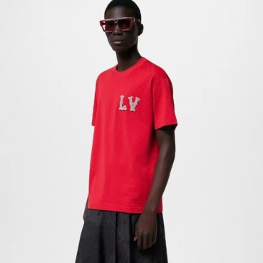 루이비통 남성 레드 티셔츠 - Louis vuitton Mens Red Tshirts 